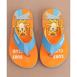 Cute Walk by Babyhug Slip On Flip Flops Tiger Print - Orange