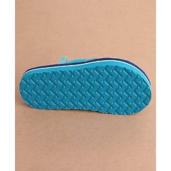 Cute Walk by Babyhug Back Strap Slip On Flip Flops with Floral Design - Blue