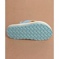 Cute Walk by Babyhug Back Strap Slip On Flip Flops with Abstract Design- Light Blue