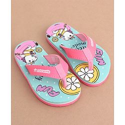 Cute Walk by Babyhug Slip On  Flip Flops with Unicorn Design- Pink & Blue