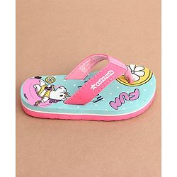 Cute Walk by Babyhug Slip On  Flip Flops with Unicorn Design- Pink & Blue