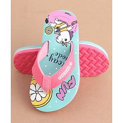 Cute Walk by Babyhug Slip On  Flip Flops with Unicorn Design- Pink & Blue