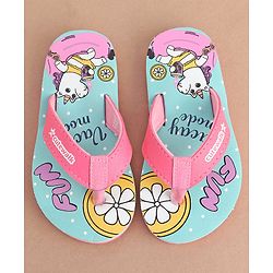 Cute Walk by Babyhug Slip On  Flip Flops with Unicorn Design- Pink & Blue