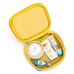 Babyhug Mother Bag with Accessories Combo With Vehicle Print Set of 5 - Green & Yellow