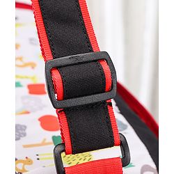 Babyhug Mother Bag with Accessories Combo With Animal Print Set of 5 - Black & Red