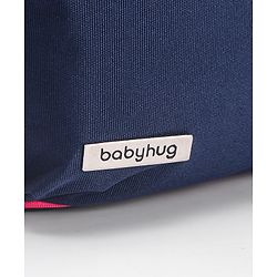 Babyhug Mother Bag with Accessories Combo With Elephant Print Set of 5 - Navy & Pink