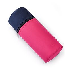 Babyhug Insulated Feeding Bottle Cover With Zip- Pink & Navy Blue