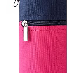 Babyhug Insulated Feeding Bottle Cover With Zip- Pink & Navy Blue
