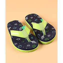 Cute Walk by Babyhug Slip On  Flip Flops Printed- Navy Blue