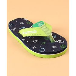 Cute Walk by Babyhug Slip On  Flip Flops Printed- Navy Blue
