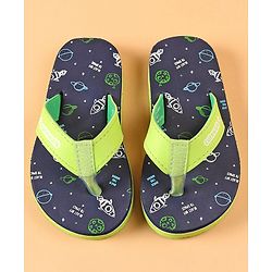 Cute Walk by Babyhug Slip On  Flip Flops Printed- Navy Blue