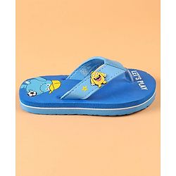 Cute Walk by Babyhug Slip On Flip Flops Monster Print - Blue