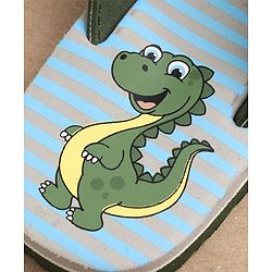Cute Walk by Babyhug Slip On Flip Flops Dino Print - Green