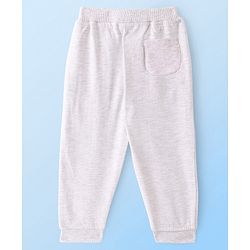 Babyhug Cotton Looper Full Length Track Pant Fox Print - Grey