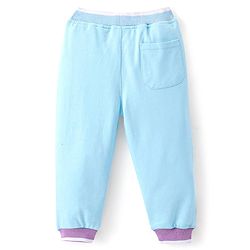 Babyhug Cotton Looper Full Length  Track Pants Text Print - Blue