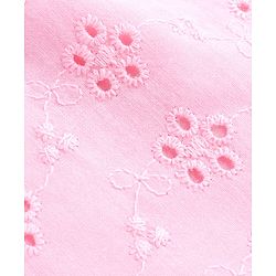 Babyhug Cotton Sleeveless Schiffli Cropped Top With Frill - Light Pink