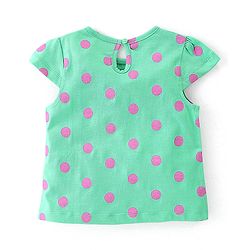 Babyhug Cotton Knit Cap Sleeves Floral & Text Printed T-Shirts Pack of 3 - Pink Green & Navy Blue
