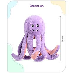 Babyhug Octopus Soft Plush Toy Purple - Height 18.5 cm