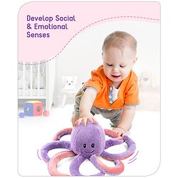 Babyhug Octopus Soft Plush Toy Purple - Height 18.5 cm