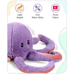 Babyhug Octopus Soft Plush Toy Purple - Height 18.5 cm