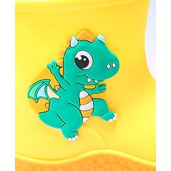 Cute Walk by Babyhug Gumboots with Dino Applique -Yellow