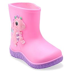 Cute Walk by Babyhug Gumboots with Dino Applique -Yellow