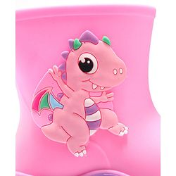 Cute Walk by Babyhug Gumboots with Dino Applique -Yellow