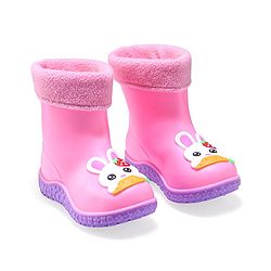 Cute Walk by Babyhug Slip Ons Rain Boots Rabbit Design - Pink