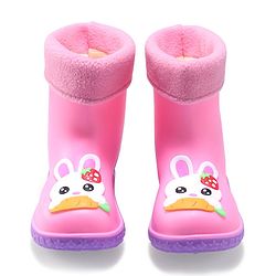 Cute Walk by Babyhug Slip Ons Rain Boots Rabbit Design - Pink