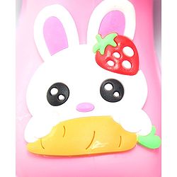 Cute Walk by Babyhug Slip Ons Rain Boots Rabbit Design - Pink