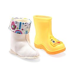 Cute Walk by Babyhug Slip Ons Rain Boots Rabbit Design - Pink