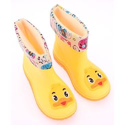 Cute Walk by Babyhug Slip Ons Rain Boots Rabbit Design - Pink