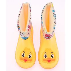 Cute Walk by Babyhug Slip Ons Rain Boots Rabbit Design - Pink