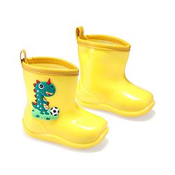 Cute Walk by Babyhug Gumboots with Dino Applique- Yellow