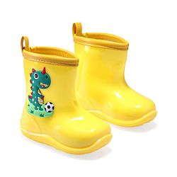 Cute Walk by Babyhug Gumboots with Dino Applique- Yellow