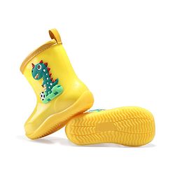 Cute Walk by Babyhug Gumboots with Dino Applique- Yellow