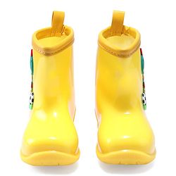 Cute Walk by Babyhug Gumboots with Dino Applique- Yellow