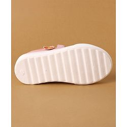 Cute Walk by Babyhug Casual Shoes with Velcro Closure Flower Applique - Pink