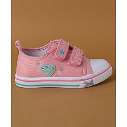 Cute Walk by Babyhug Casual Shoes With Velcro Closure Sequin Detailing - Pink