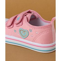 Cute Walk by Babyhug Casual Shoes With Velcro Closure Sequin Detailing - Pink