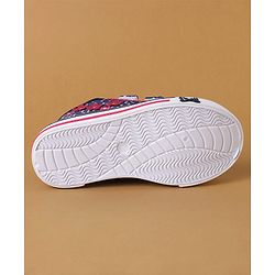 Cute Walk by Babyhug Polka Dots Printed Casual Shoes with Velcro Closure & Floral Applique - Pink