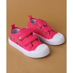 Cute Walk by Babyhug Casual Shoes with Velcro Closure & Sequin Detailing - Pink