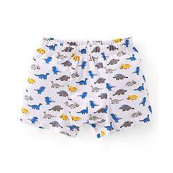 Babyhug 100% Cotton Knit Trunks Stars & Dino Print Pack of 5 - Multicolour