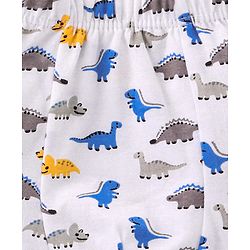 Babyhug 100% Cotton Knit Trunks Stars & Dino Print Pack of 5 - Multicolour