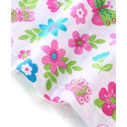 Babyhug 100% Cotton Knit Sleeveless Slips with Floral & Butterfly Print Pack of 3 - Multicolor