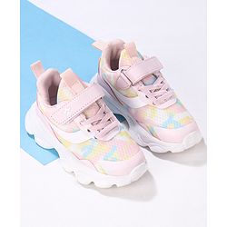 Cute Walk by Babyhug Camo Printed Sneakers with Velcro Closure - Pink