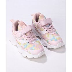 Cute Walk by Babyhug Camo Printed Sneakers with Velcro Closure - Pink