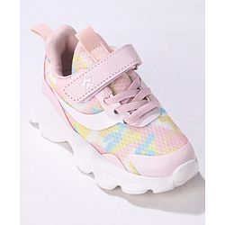 Cute Walk by Babyhug Camo Printed Sneakers with Velcro Closure - Pink