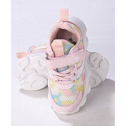 Cute Walk by Babyhug Camo Printed Sneakers with Velcro Closure - Pink
