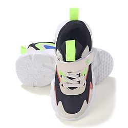Cute Walk by Babyhug Sneakers Shoes  with Velcro Closure and Star Embroidery- Black & Beige